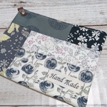 【sale】リバティパッチ＊カフェオレマット＊モノトーン