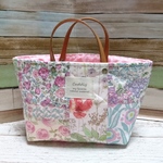 【sale】リバティパッチ＊トート型小物入れ＊ピンク