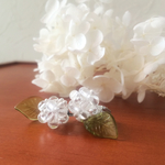小さく光る紫陽花のイヤリング＆ピアス（チタン）