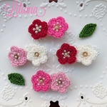 数量限定♡梅の花のベビーヘアクリップ♡