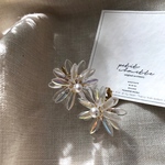 オーロラクリスタルフラワー ピアス／イヤリング（Ⅼ）