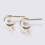 327【2個1SET】　14KGF　小フープスタッドピアス