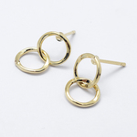 2個1SET　フープスタッドピアス　14KGF [14Kゴールドフィルド]