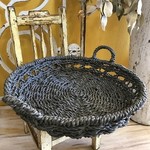 浅め トレー　カゴ　かご　籠　バスケット　シンプル　インテリア　ギフト　グレー