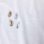 matte metal plate earring