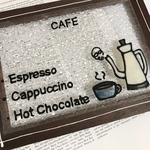 送料無料  ミンネ限定セール品！ おうちカフェ文字入れオーダー　ステンドグラス風