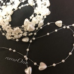 パールチェーン ハート パールシャワー オフホワイト