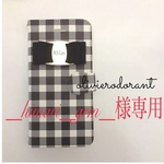 iPhone8ギンガムチェック手帳型ケース olivier9