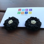 ニットイヤリング〈黒〉