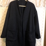 Sale☆ウール起毛ニットクロスのジャケット＊大きめ13号