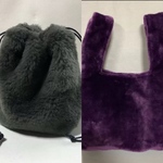 B様専用 巾着バッグボアカーキ＆リッチボアショッパーバッグ パープル