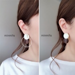 ✴︎再×2販売✴︎ ドイツ製コインビーズと2wayフープピアス（ブラウン×ゴールド）※イヤリング変更可能