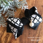モロッカン柄 ♡大人可愛いリボンバレッタ 