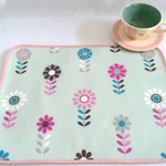 ラミネート＊ランチョンマット＊MINT FLORA＊L