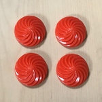 VINTAGE ORANGE WHIP DESIGN CABOCHONS