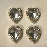 VINTAGE GOLD HEART PARTS CABOCHONS