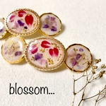  heart Flower barrette 