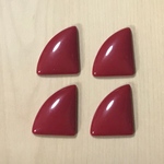 BORDEAUX RED GEOMETRIC DESIGN CABOCHONS
