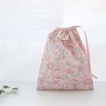【S様専用ページ】フリルがかわいいきんちゃく袋*リバティBetsyピンクモーヴ