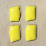 YELLOW GEOMETRIC DESIGN CABOCHONS