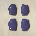 PURPLE GEOMETRIC DESIGN CABOCHONS