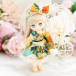 オビツ11  服 《着物ドレス/花緑青》②
