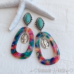 Turquoise✞Maria Marble ピアス