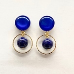 ラピスラズリ ピアス / 天然石 ピアス