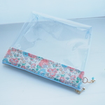 Ｔさまご同梱品★スケルトンポーチ　LIBERTY　Felicite　フェリシテ　49OR　マチ付きクリアポーチ　