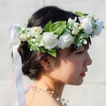 お花の冠  ウエディング花嫁のヘッドドレス