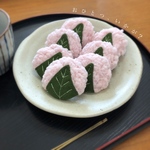 桜餅ブローチ