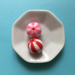 【選べる】サーカスの玉のビーズ（19mm/6カラー/アソート/2個）