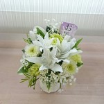 プリザーブドフラワー仏花＊ユリと小菊