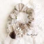 リネンとタッセルのnaturalシュシュ＊