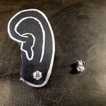 CZ"キュービックジルコニア”　6ｍｍ　6本爪　マグネット　イヤリング（ピアス風）