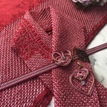058【ハッピーバレンタイン限定❤】帯揚げ＆半襟✨水引き細工