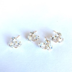 「#3349」 ビジュー スクエア ラインストーン  ピアス 金具 ✴︎2個セット