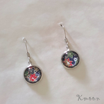 The和！紅葉柄ミニピアス(紺)