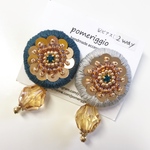 2wayピアス＊ビーズ刺繍＊