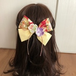 ちりめん つまみ細工 リボン 髪飾り ヘアアクセサリー 袴 着物 浴衣 花火