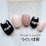   黒猫 ネコ耳ネイル
