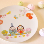 【再販】ひな祭り🎎ころんとかわいいお雛様の１９㎝プレート「ポーセラーツ」