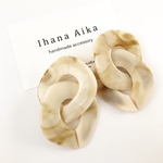 【beige】\BIG/ double ring pierce ／ earring