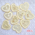 押しフルーツ☆ハートレモンB級品(2019年)／ドライフルーツ／ボタニカル素材／押し花／バーバリウム／サシェ／キャンドルなどに☆ 