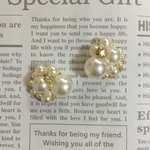 ＊thanks♡価格＊ ホワイトパールいっぱいのピアスorイヤリング