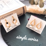 simple seriesより〜マットゴールドドロップ✖️コットンパール  ピアス／イヤリング