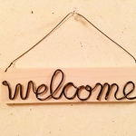 welcome＊プレート  (ホワイト)