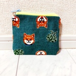 japan cotton 柴犬×面白柴犬ミニポーチ