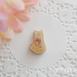 シトリン入り極小サイズ茶猫のオルゴナイト
