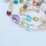 *mix gem necklace